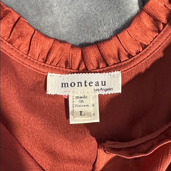 Rust Orange Ruffled Top - Picture 2 of 2